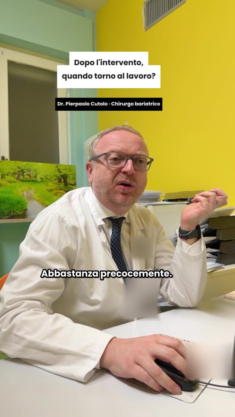 Il Dr. Pierpaolo Cutolo risponde alla domanda: dopo l'intervento, quando torno al lavoro?